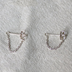 Chain Wrap Studs - Silver