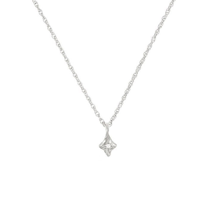 SS North Star Necklace with Diamond