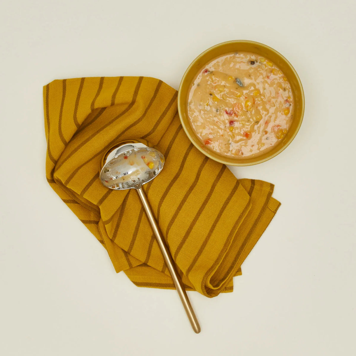 Simple Metal Ladle - Brass Handle