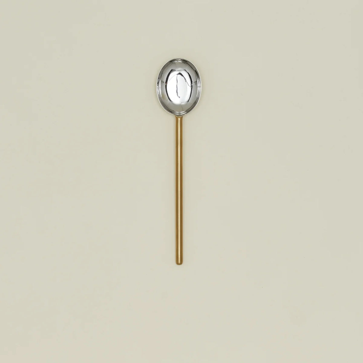 Simple Metal Spoon - Brass Handle