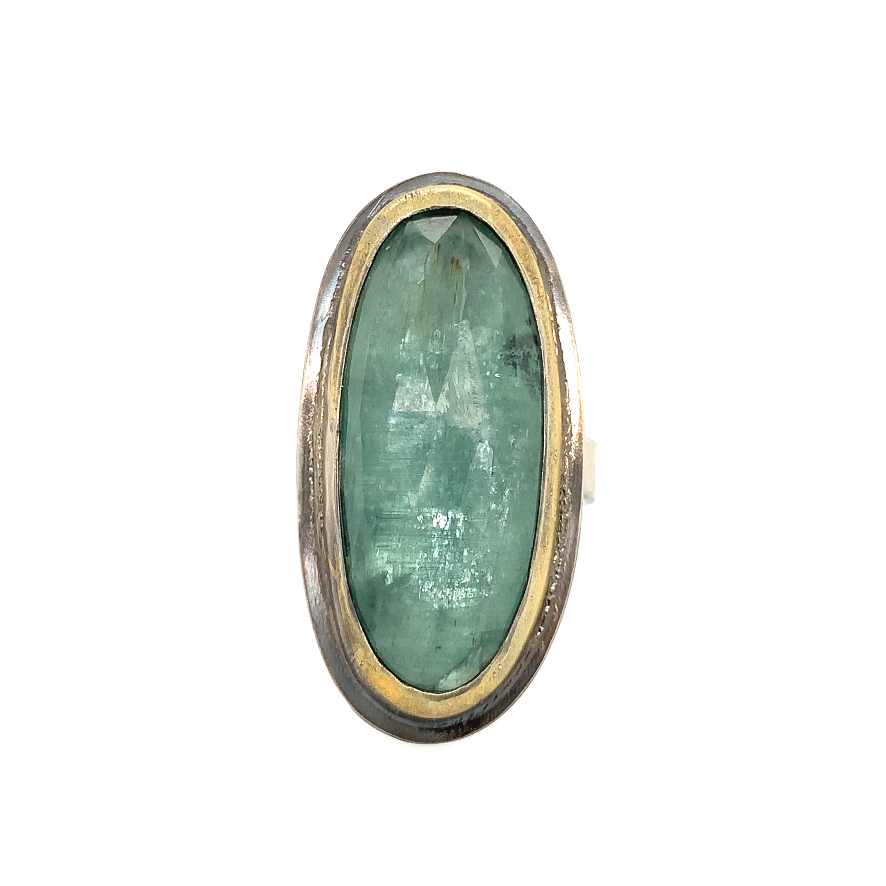 North-South Sky Blue Kyanite Ring (SS/24k)
