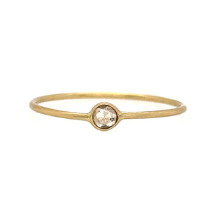 Clear Rose Cut Diamond Stacking Ring