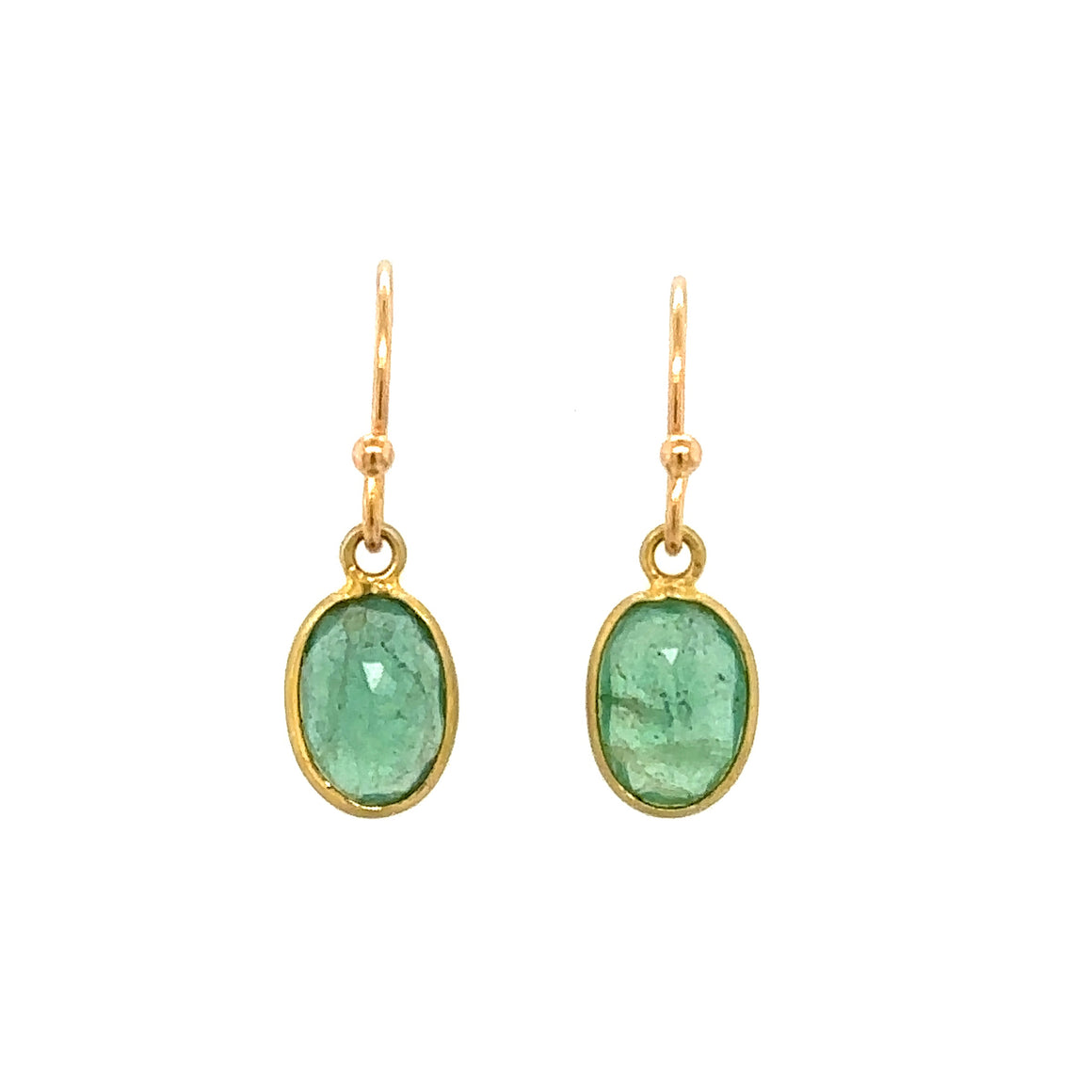 Small Oval Emerald Earrings