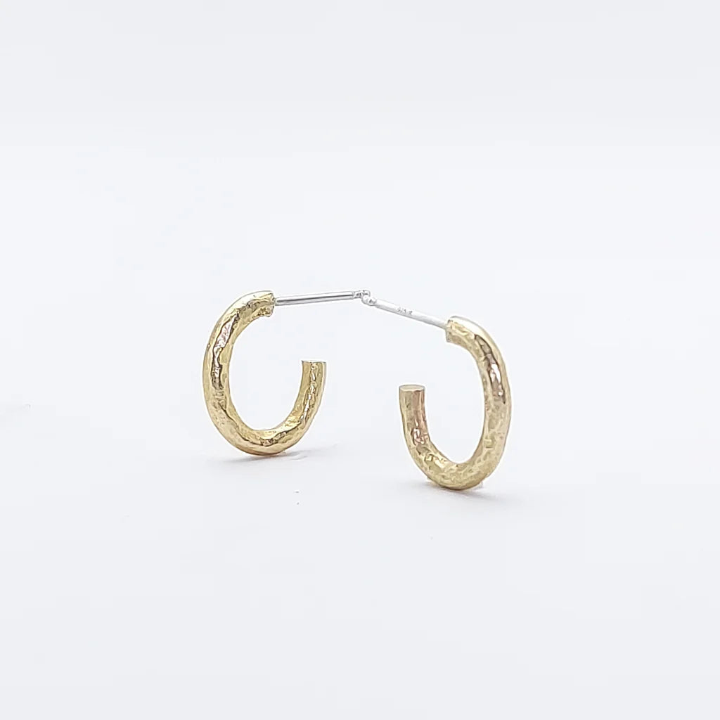 Weathered Brass Oval Hoops
