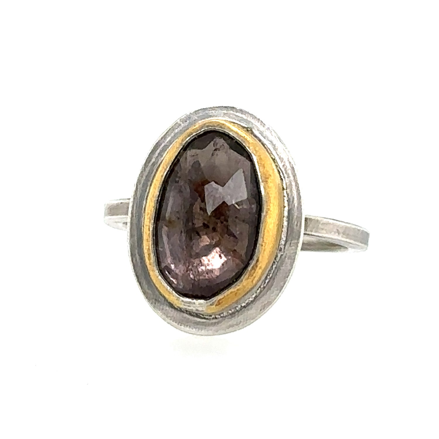 Smoky Purple Tourmaline Keum-Boo Ring