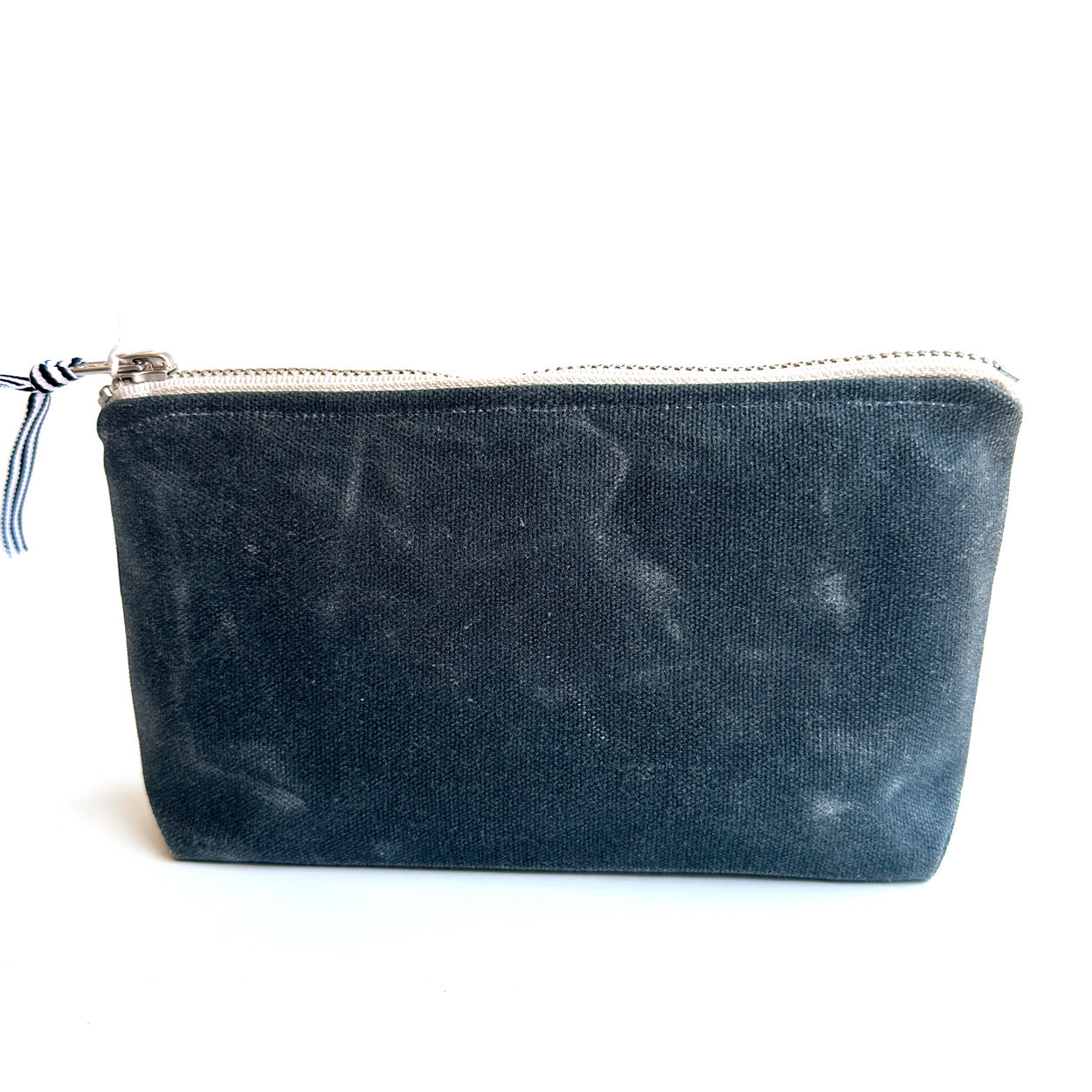 Embroidered Waxed Canvas Pouch - Snake
