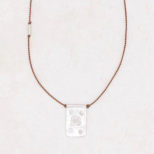 Silver Rectangle Talisman Necklace