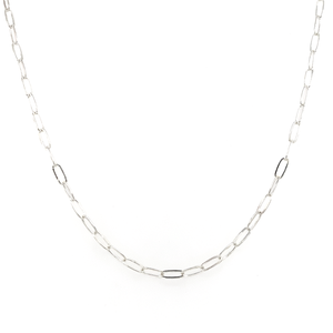 Sterling Silver Baby Paperclip Chain Necklace