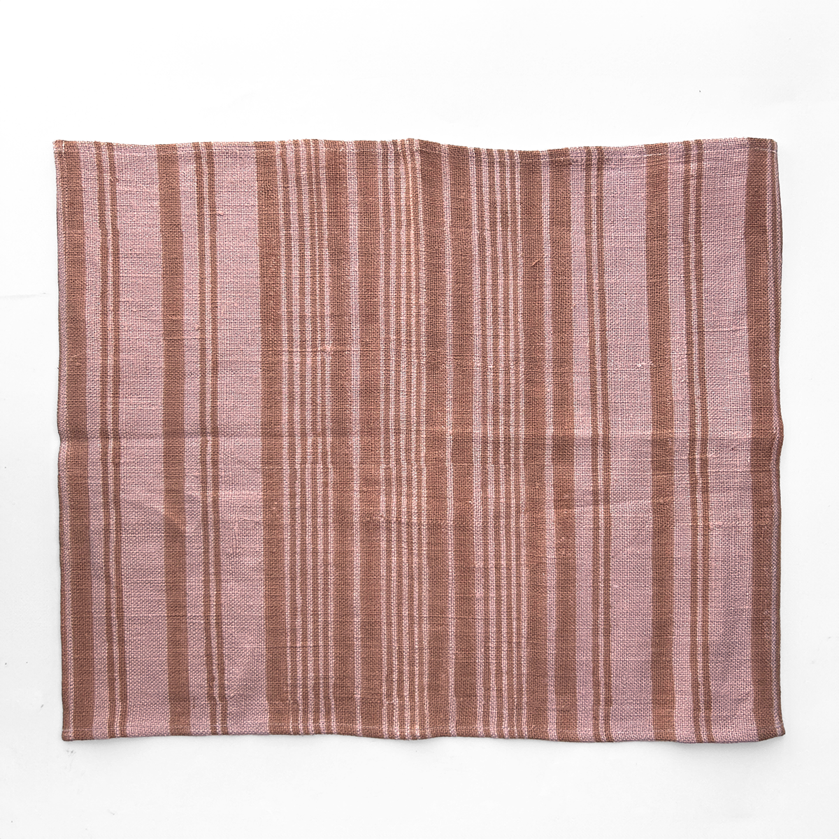 SALE - Linen Dyed Placemat Set/2 - Blush Stripe