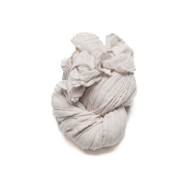 Linen Summer Scarf - Silver White