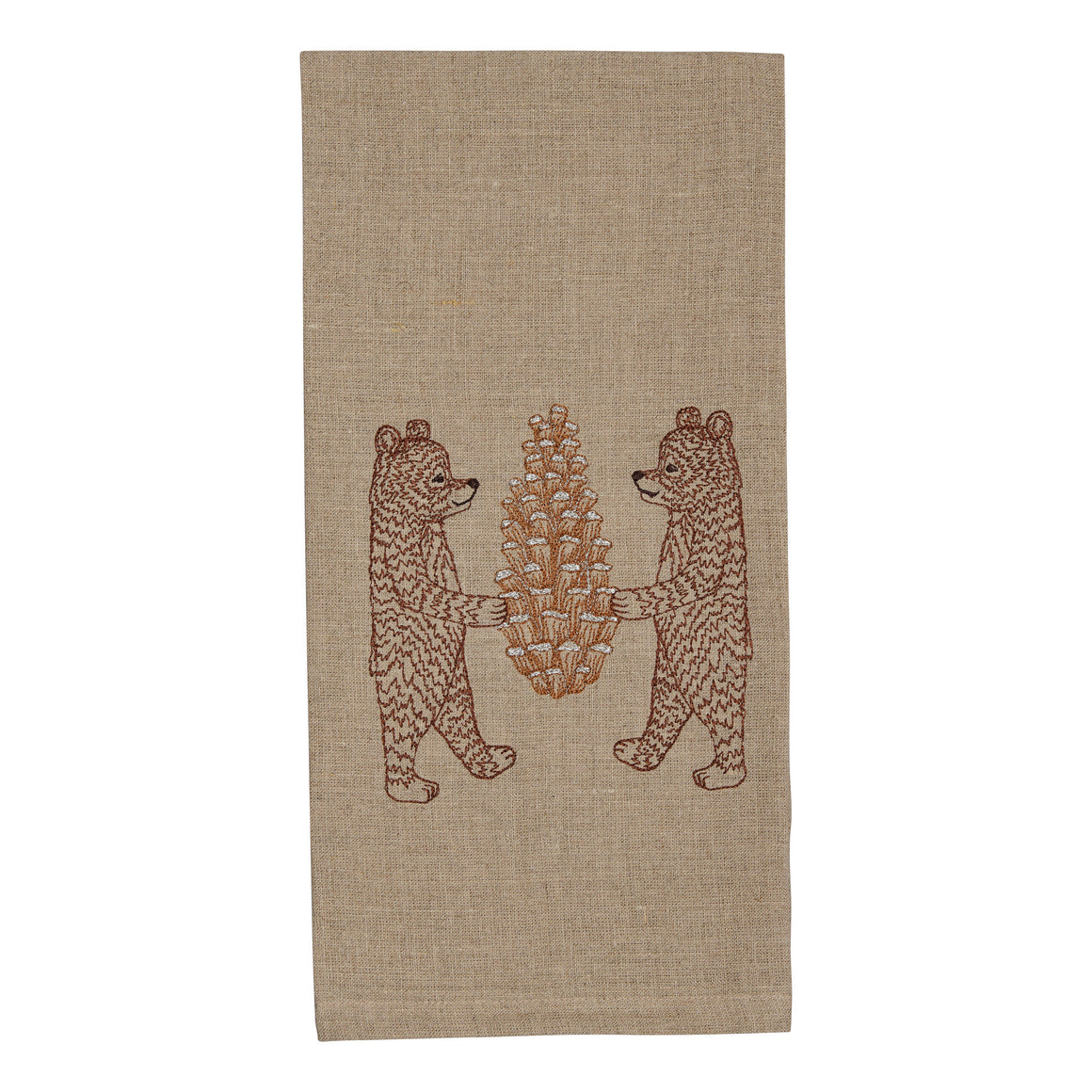 Bears with Pinecone Tea Towel