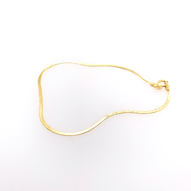 14k Thin Herringbone Bracelet