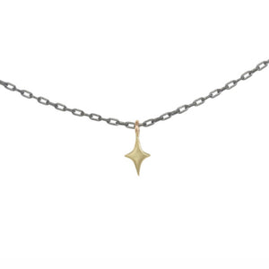 Tiny Mixed Metal Sparkle Necklace