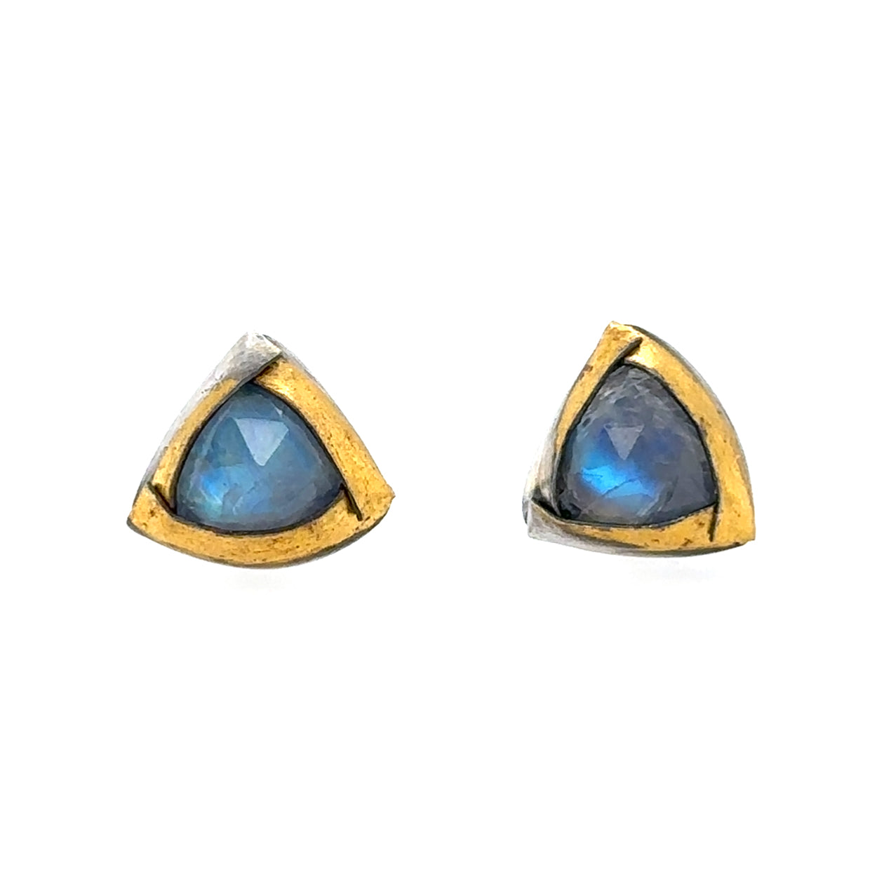 Moonstone Trifold Keum-Boo Studs