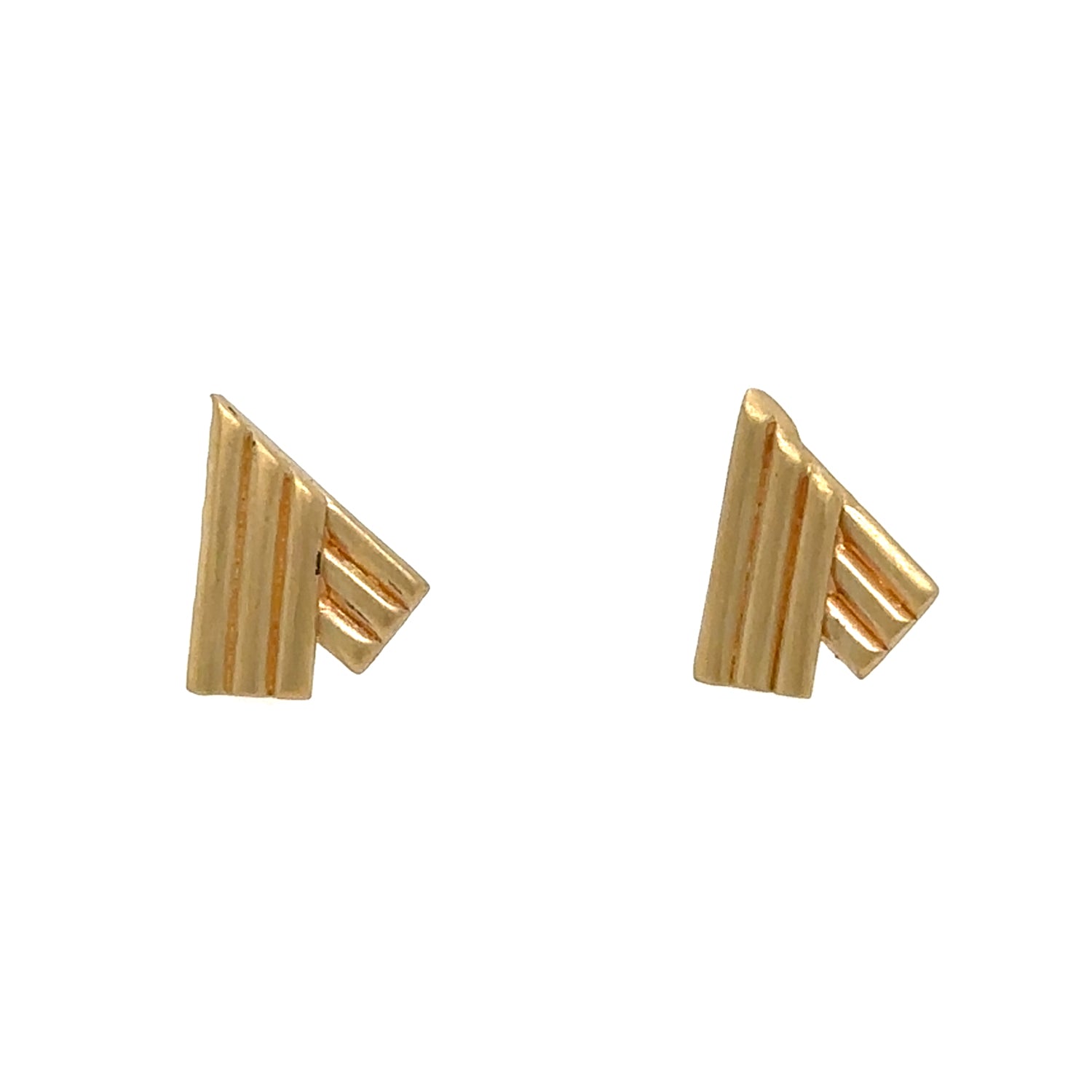 Brass Chevron Studs - Extra Large