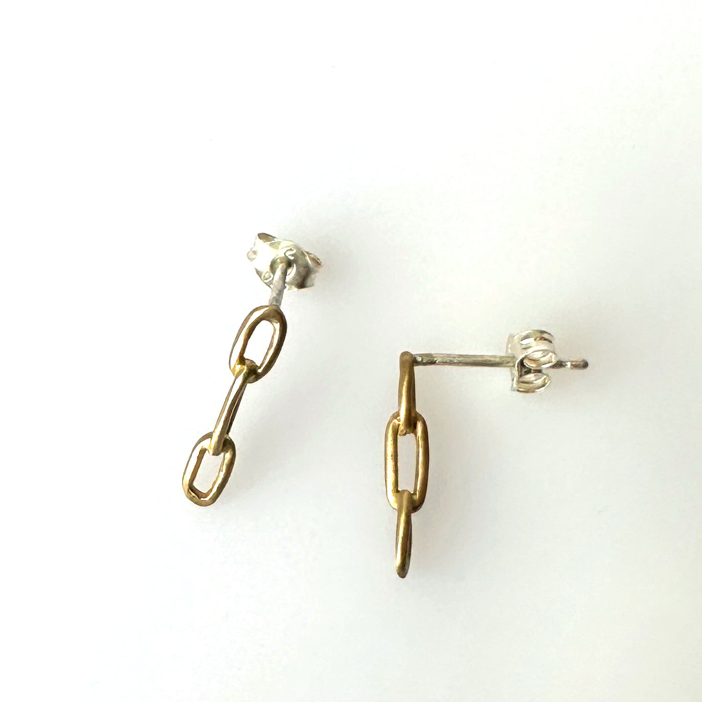 Brass Triple Link Studs