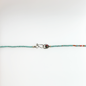 Silver Talisman on Turquoise Necklace