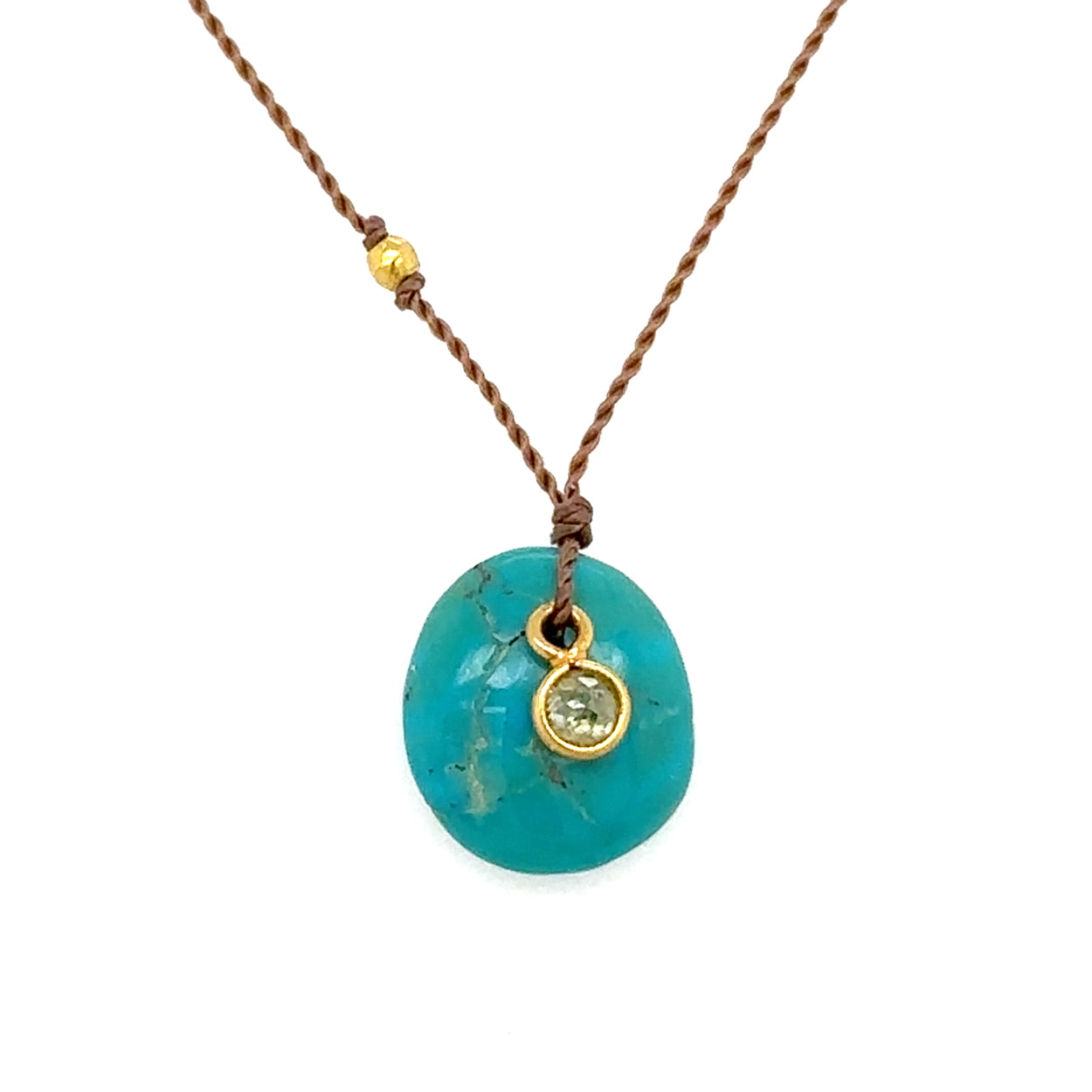 Turquoise + Diamond Sandpiper Necklace