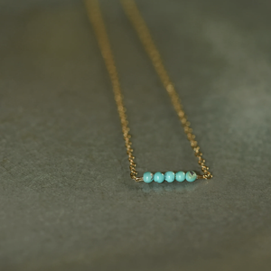 Beaded Bar Turquoise Necklace