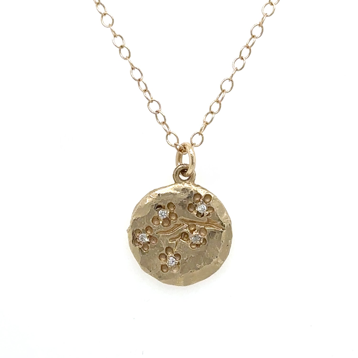 Twinkling Cherry Blossom Pendant Necklace