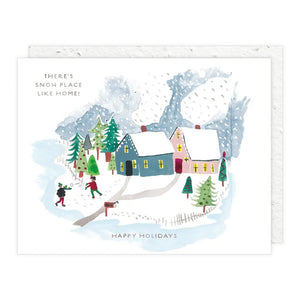 Winter Houses Card*