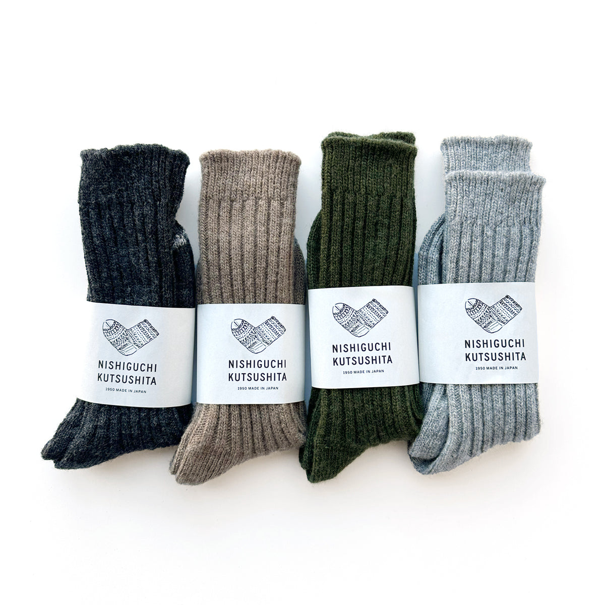 Wool Ribbed Socks - KESTREL