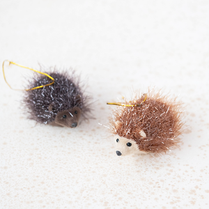 Tinsel Hedgehog Ornament (Assorted)