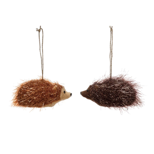 Tinsel Hedgehog Ornament (Assorted)