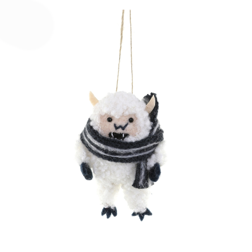 Yeti w/ Scarf Ornament