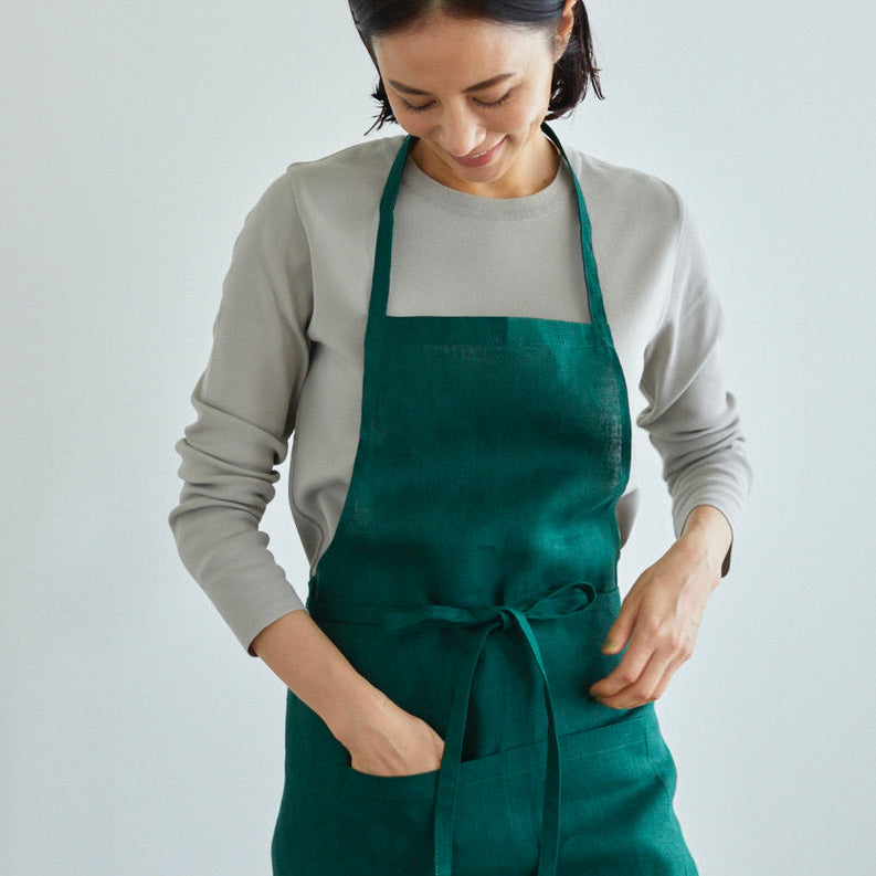 Linen Apron - Vert
