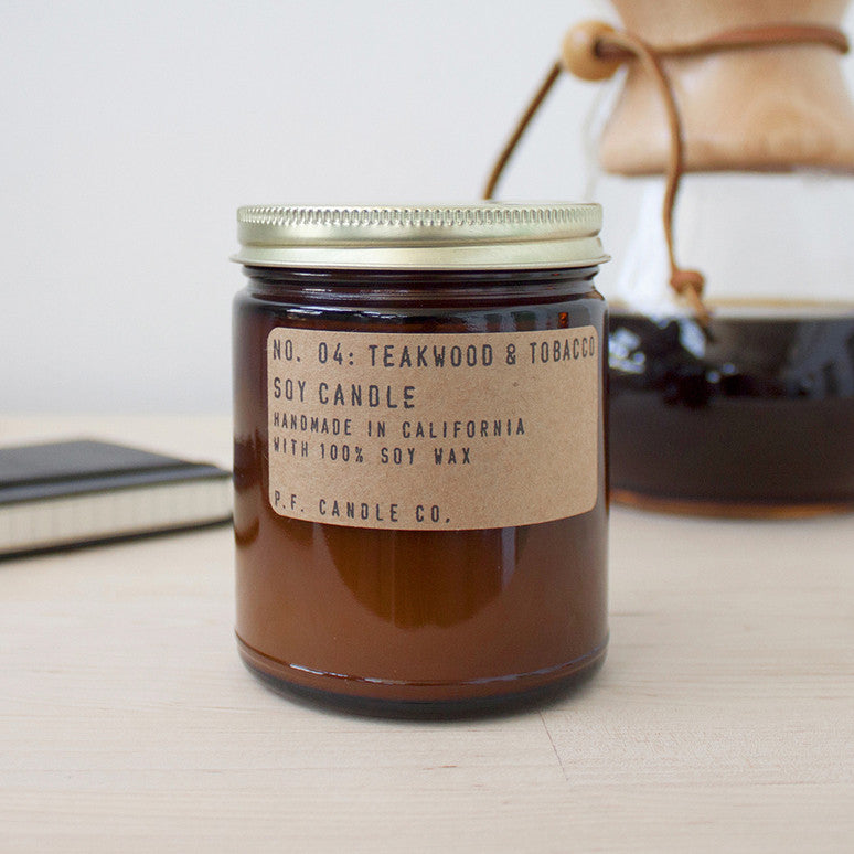 Teakwood + Tobacco Soy Candle - KESTREL