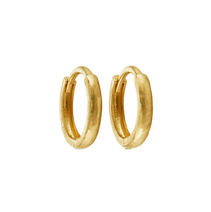 14k 8mm Chunky Textured Click Hoops