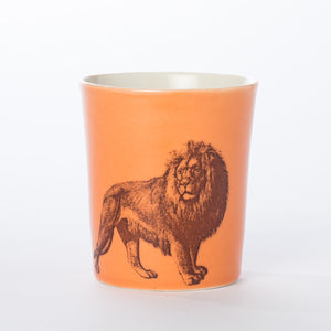 12oz Porcelain Animal Tumbler (Lion) - KESTREL