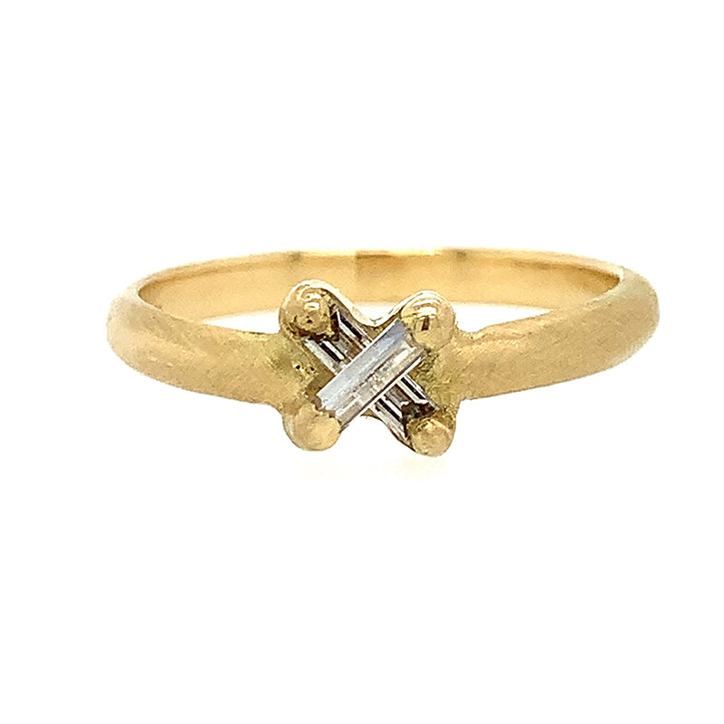 X Baguette Diamond Ring