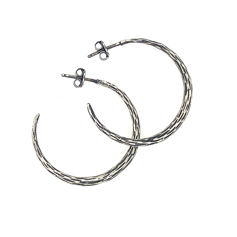 Sterling Tulip Post Hoop