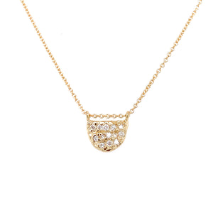 14k Eliza White Diamond Tab Necklace