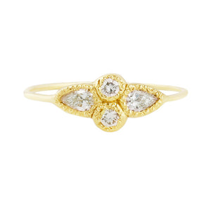 Mariposa 18K White Diamond Ring