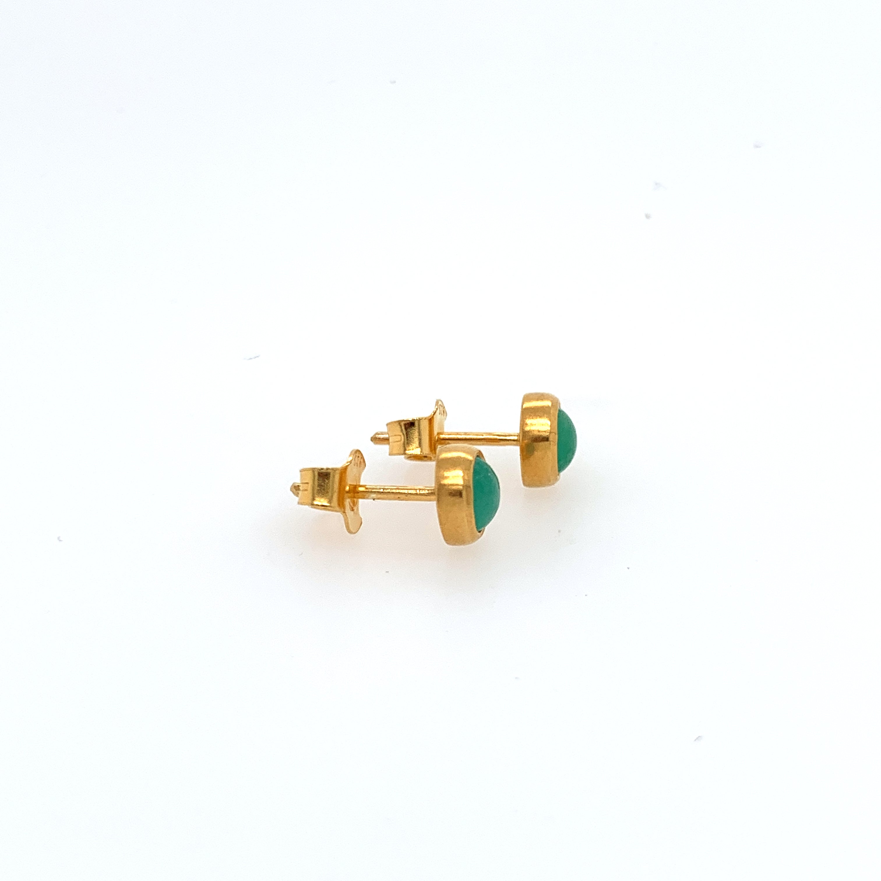 Emerald Dot Studs