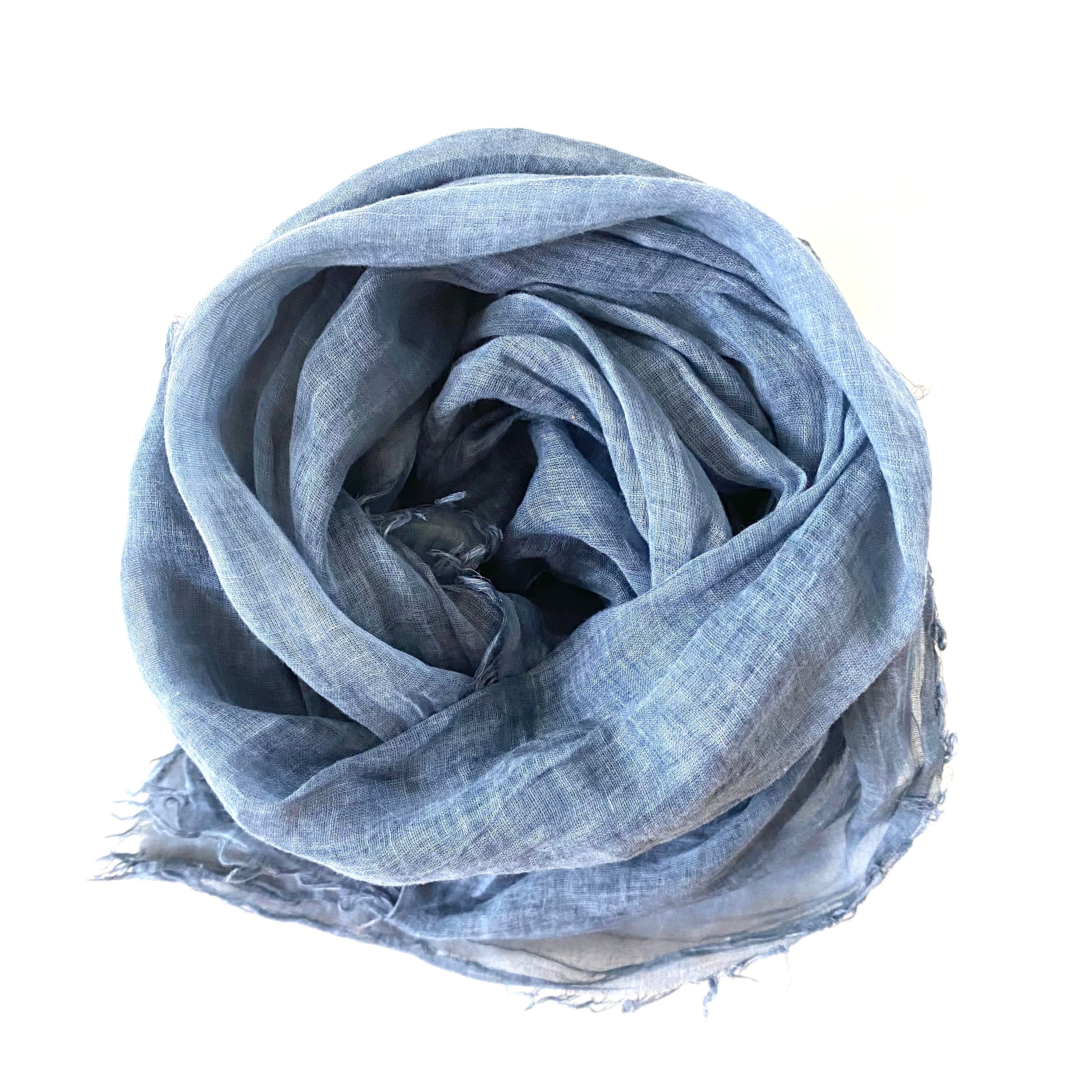 100% Cotton Scarf Dusty Blue
