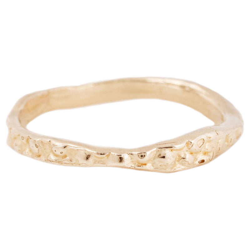 14K Yellow Gold Stingray Stacking Ring