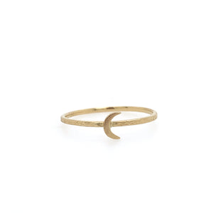 14k Crescent Moon Stacking Ring