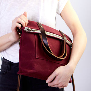 The Book Bag - Plum Red