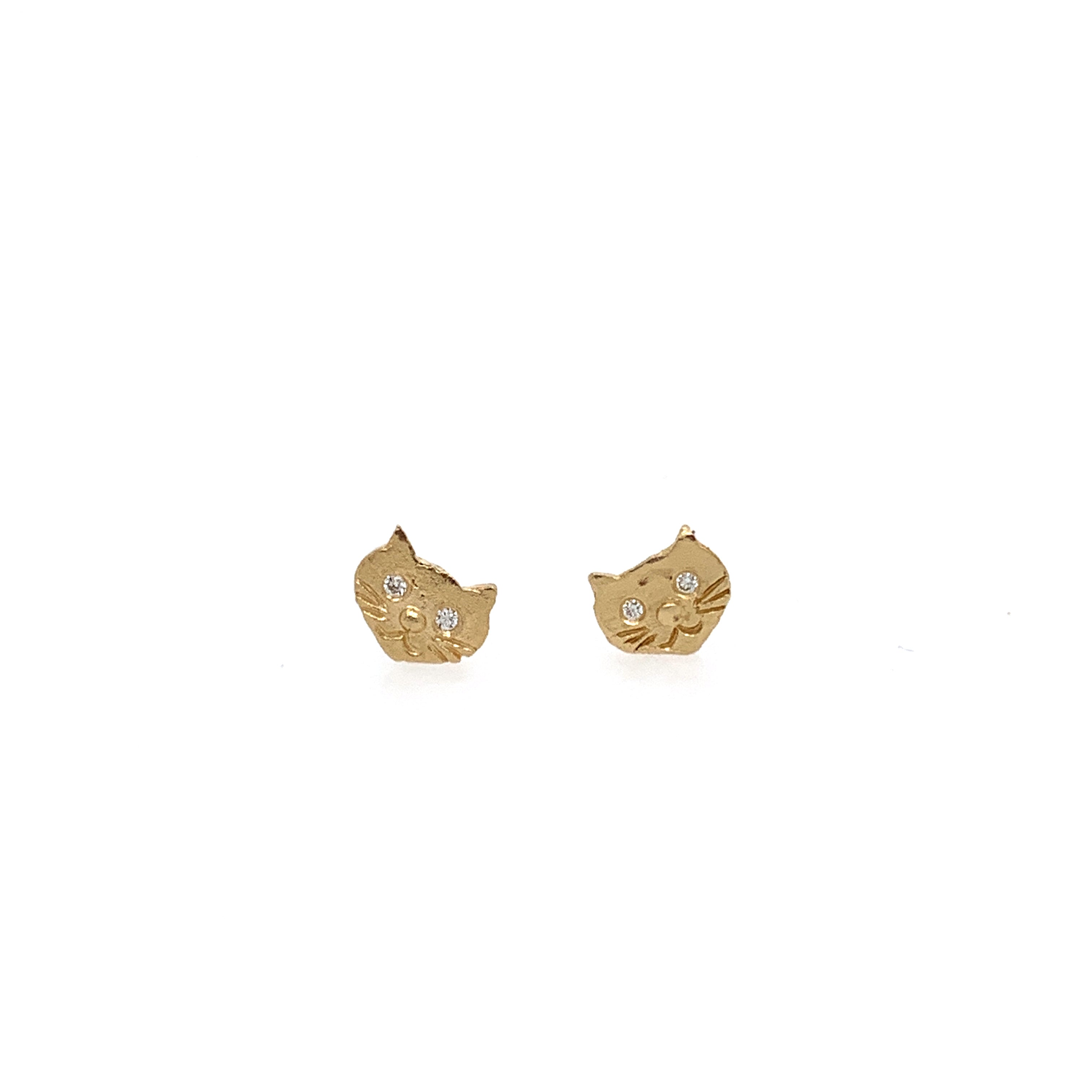 Cat Studs w/Diamond