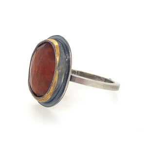 Orange Kyanite Ring (SS/24k)
