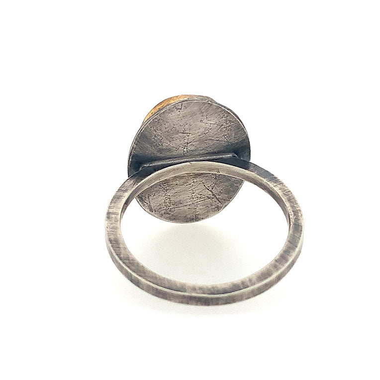 Green Kyanite Ring (SS/24k)