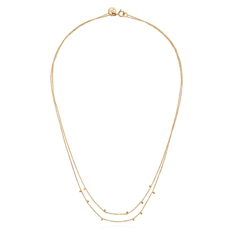 18k Double Strand Gold Dust Necklace - FINAL SALE