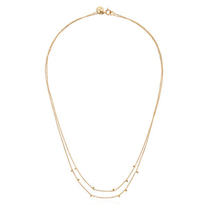 Double Strand Gold Dust Necklace