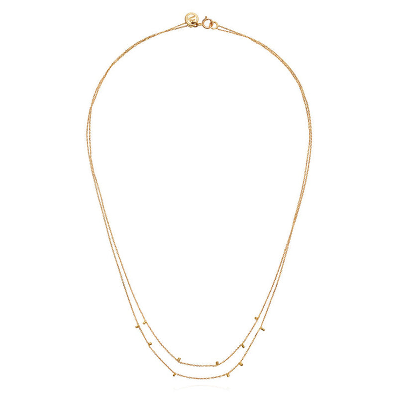 Double Strand Gold Dust Necklace
