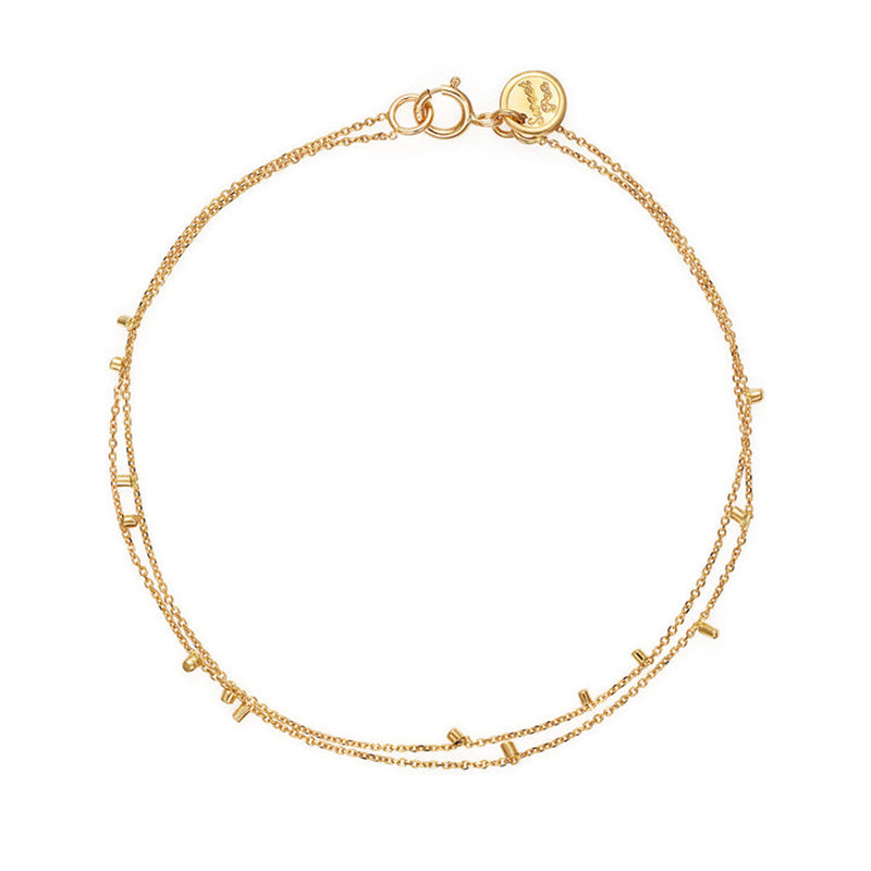 18k Double Strand Gold Dust Bracelet