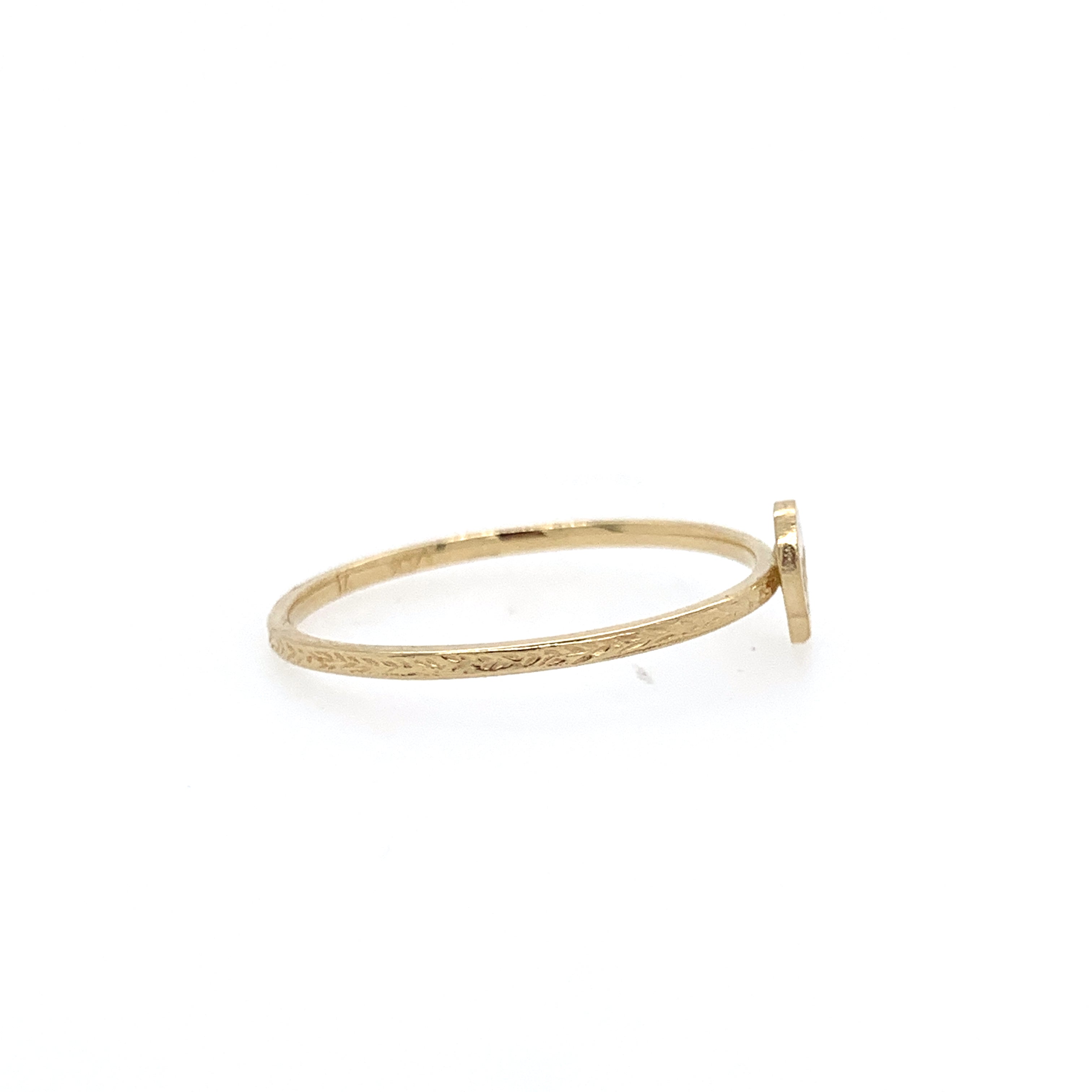 14k Skull Stacking Ring